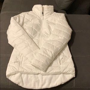 North Face white jacket reversible